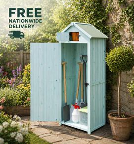 Wooden Shed  Outdoor Tool Storage Cabinet,