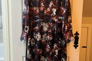 Paul Costelloe V Neck Satin Dress - Size 12