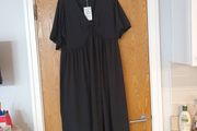 In The Style Petite Black V Neck Dress. S. 18.   B.N.W.T