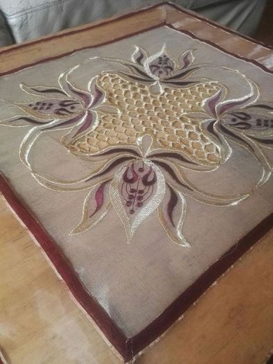 Gold And Wine Tablecloth