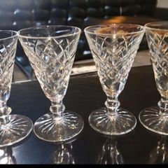 4x Waterford crystal port glasses