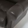 Vintage Brown Leather Swivel Armchair, Denmark, 1970s. Image 9