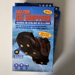 Unisex Silicon Non-Skid Ice Grips for over Shoes | Size S - Black