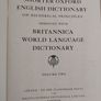1962 Vintage Britannica Oxford Dictionary (2-Vol Set) Burgundy & Gold - Near Mint Image 4