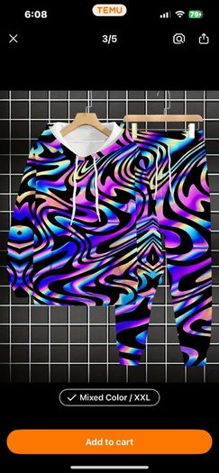 Colorful track suit