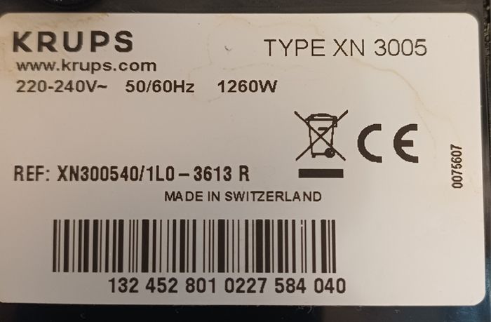 Nespresso Krups Coffee Machine
