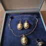 Matching Cameo Set of Cameo Necklace and Earrings + Ring. Image 4