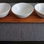 Bamboo tray with 3 bowls, never used Image 2