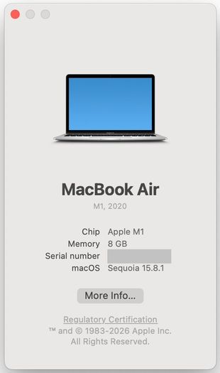 Macbook Air M1 2020