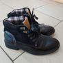 Black Leather Lace Up men's boots Image 2