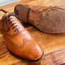 Churchs Custom Grade Tan Brogue Oxford Shoes UK 10 Made in England Image 8
