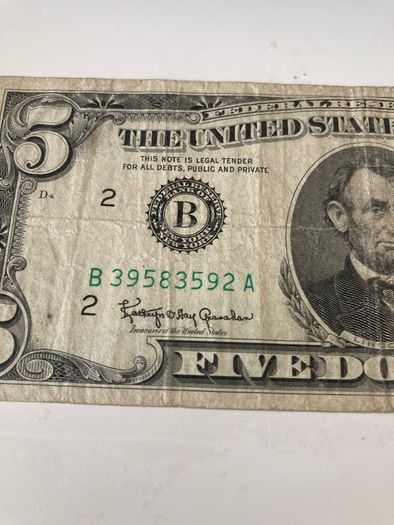 USA 1963 A 5 Dollars Banknote
