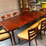 Mahogony table, 8 chairs, mahogony display cabinet Image 2