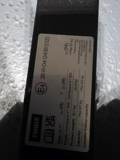 Thule velospace xt plus extension