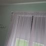 voile curtains with poles x 4 double sets Image 5