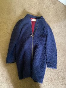 Ted Baker coat / navy / zipped /
