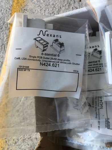 Data Cabling Outlets Faceplates RJ45 modules