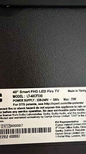 Jvc 40" Smart Fhd Led Tv