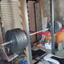 BODY IMAGE Power cage/Squat rack with Olympic bar bumper plates and adjustable bench Image 8