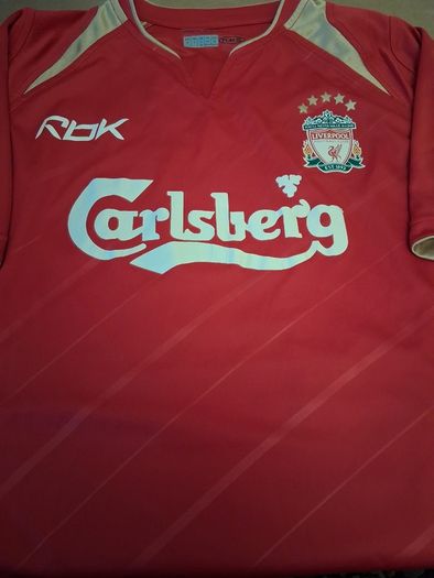 Liverpool Jersey. Official Reebok Liverpool FC European Home Jersey 2005 To 2006. Authentic Original. Not A Modern Day Remake.