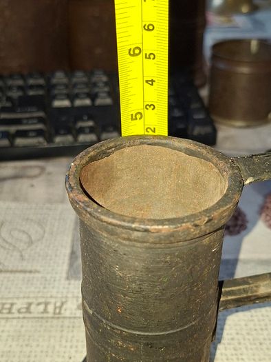 Rare 13 Piece Lot of Antique Chavagnat Tin Measuring Demi-Litre from Paris, France, dating  approximately 1800s.