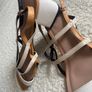 White/biege sandals, size 6 Image 4