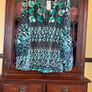 SAMOON further reduced. new top in green with mixed colours . Long sleeved and open v neck front Image 9