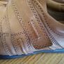 Clarks beige leather velcro shoes boys 2 1/2 F Image 3