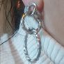 Silver Coloured Earrings Image 4