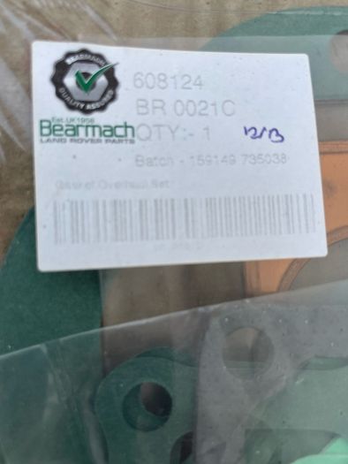 Bearmach Land Rover Series 2 3 Petrol 2.25 Gasket Set - BR 0021