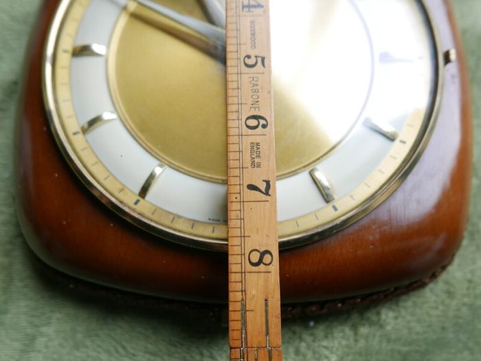 Vintage Junghans Exacta Wall Clock Mid Century Wood Frame Rope Trim Mcm (works Well)
