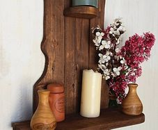 Rustic Floating Shelf Display piece