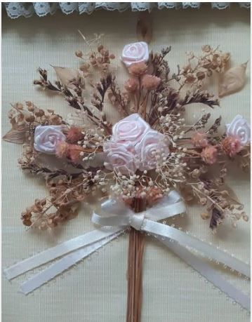 Vintage Handmade Floral Shadowbox