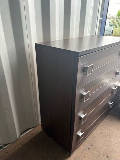 4 drawer Chest of Drawers- Dark Walnut Finish