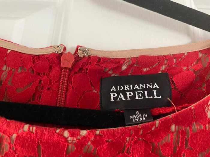 Beautiful red lace occasion wear dress - Adrianna Papell