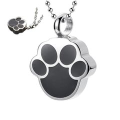 Paw print ashes/urn necklace