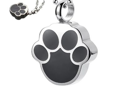 Paw print ashes/urn necklace