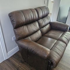 Two seater leather sofa