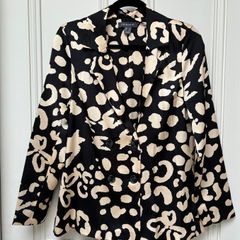 Black & Cream Satin Blazer Size 8