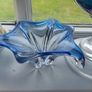 Fabulous Pair of Two Vintage Small Hand-Blown Art Glass Pieces in Shades of Bright Blue and Cornflower Blue, Sold as a Pair Image 6