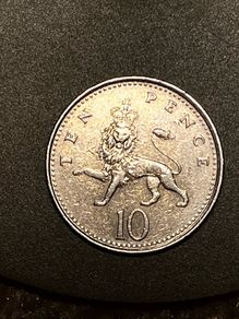 Rare 1992 British 10 Pence Coin D.g Reg F.d Queen Elizabeth Ii