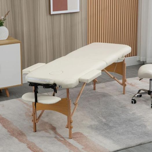 Portable Massage Table Folding Spa Beauty Therapy Bed Cream
