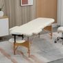 Portable Massage Table Folding Spa Beauty Therapy Bed Cream Image 2