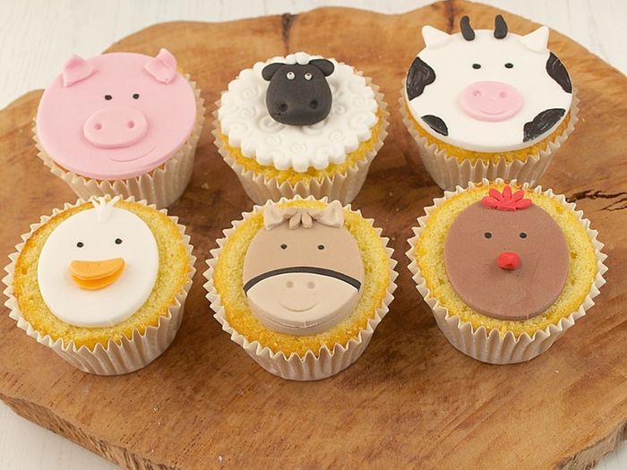 cupcake toppers farm animals ladybugs