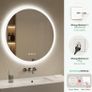 LED Bathroom Mirror 60cm Bluetooth Fog Free Makeup Cosmetic Vanity Ensuite Image 10