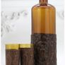Vintage Amber Glass Decanter Glasses Set Image 7
