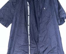 Navy River Island Short sleeves Shirt size Large with little rose