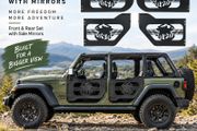 4-Door Tubular Half Doors with Mirrors for Jeep Wrangler JL &amp; Gladiator JT  Front &amp; Rear Set