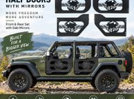main image for ad 4-Door Tubular Half Doors with Mirrors for Jeep Wrangler JL &amp; Gladiator JT  Front &amp; Rear Set