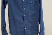 J.Crew Blue Polka Dot Chambray Shirt